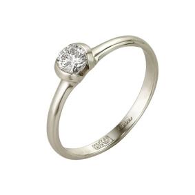 Кольцо из белого золота Мастер Бриллиант 05M1-104-956 с бриллиантом 05M1-104-956 фото