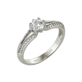 Кольцо из белого золота Мастер Бриллиант 05M1-104-965 с бриллиантом 05M1-104-965 фото