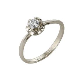 Кольцо из белого золота Мастер Бриллиант 05M1-105-05 с бриллиантом 05M1-105-05 фото