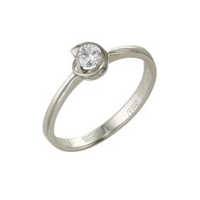 Кольцо из белого золота Мастер Бриллиант 05M1-105-21 с бриллиантом 05M1-105-21 фото