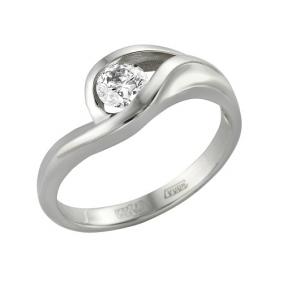 Кольцо из белого золота Мастер Бриллиант 05M1-105-387 с бриллиантом 05M1-105-387 фото