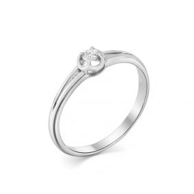 Помолвочное кольцо из белого золота Мастер Бриллиант с бриллиантом 05M1-105-410/1 05M1-105-410/1 фото