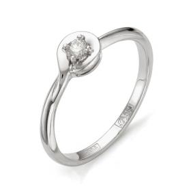 Кольцо из белого золота Мастер Бриллиант 05M1-105-412 с бриллиантом 05M1-105-412 фото