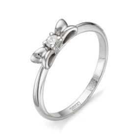 Кольцо из белого золота Мастер Бриллиант 05M1-105-414/1 с бриллиантом 05M1-105-414/1 фото