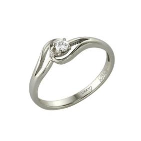 Кольцо из белого золота Мастер Бриллиант 05M1-105-419/1 с бриллиантом 05M1-105-419/1 фото