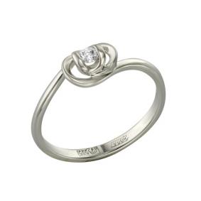 Кольцо из белого золота Мастер Бриллиант 05M1-105-430 с бриллиантом 05M1-105-430 фото