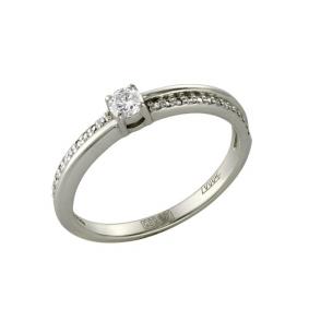 Помолвочное кольцо из белого золота Мастер Бриллиант с бриллиантом 05M1-105-434 05M1-105-434 фото