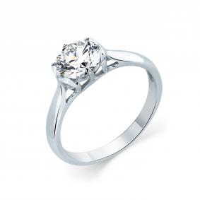 Кольцо из белого золота Мастер Бриллиант 05M1-105-571 с бриллиантом 05M1-105-571 фото