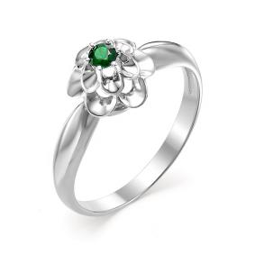 Кольцо из белого золота Мастер Бриллиант 05M1-105-69-01 с изумрудом 05M1-105-69-01 фото