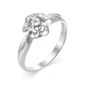 Кольцо из белого золота Мастер Бриллиант 05M1-105-69 с бриллиантом 05M1-105-69 фото