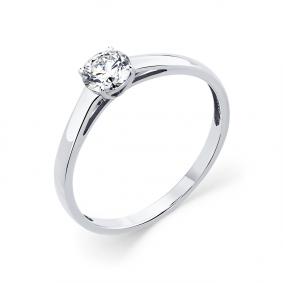 Кольцо из белого золота Мастер Бриллиант 05M1-105-859/6 с бриллиантом 05M1-105-859/6 фото