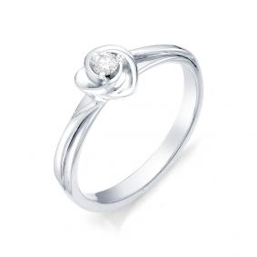 Кольцо из белого золота Мастер Бриллиант 05M1-105-981 с бриллиантом 05M1-105-981 фото