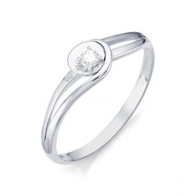 Кольцо из белого золота Мастер Бриллиант 05M1-105-987 с бриллиантом 05M1-105-987 фото