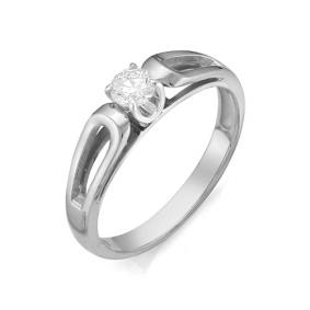 Кольцо из белого золота Мастер Бриллиант 05M1-106-124 с бриллиантом 05M1-106-124 фото