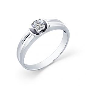 Кольцо из белого золота Мастер Бриллиант 05M1-106-152 с бриллиантом 05M1-106-152 фото