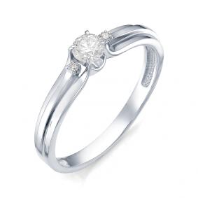 Кольцо из белого золота Мастер Бриллиант 05M1-106-171 с бриллиантом 05M1-106-171 фото