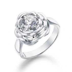 Кольцо из белого золота Мастер Бриллиант 05M1-106-373 с бриллиантом 05M1-106-373 фото