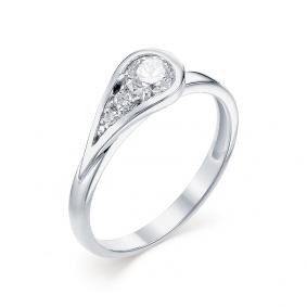 Кольцо из белого золота Мастер Бриллиант 05M1-106-485 с бриллиантом 05M1-106-485 фото