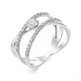 Кольцо из белого золота Мастер Бриллиант 05M1-106-487 с бриллиантом 05M1-106-487 фото