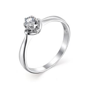 Кольцо из белого золота Мастер Бриллиант 05M1-106-878 с бриллиантом 05M1-106-878 фото