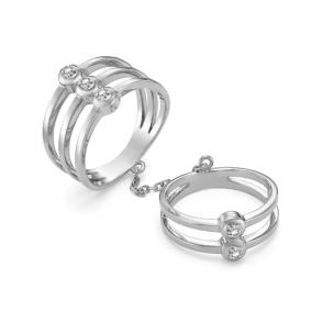 Кольцо из белого золота Мастер Бриллиант 05M1-106-935 с бриллиантом 05M1-106-935 фото