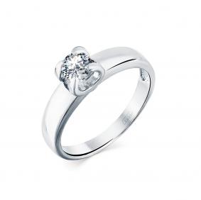 Кольцо из белого золота Мастер Бриллиант 05M1-106-981 с бриллиантом 05M1-106-981 фото