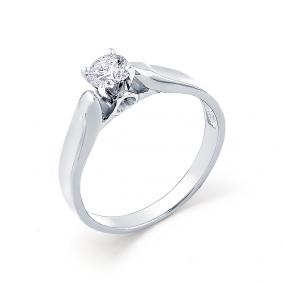 Кольцо из белого золота Мастер Бриллиант 05M1-107-012 с бриллиантом 05M1-107-012 фото