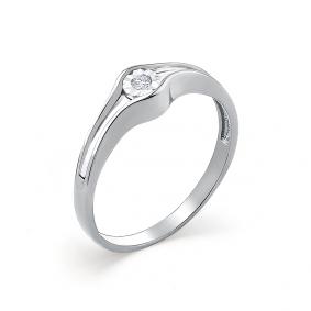 Кольцо из белого золота Мастер Бриллиант 05M1-107-013 с бриллиантом 05M1-107-013 фото