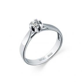 Кольцо из белого золота Мастер Бриллиант 05M1-107-015 с бриллиантом 05M1-107-015 фото