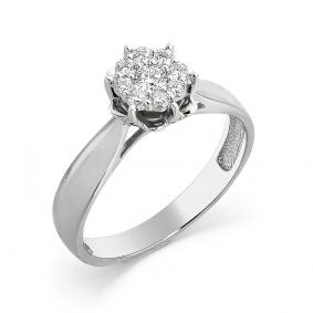 Кольцо из белого золота Мастер Бриллиант 05M1-107-039 с бриллиантом 05M1-107-039 фото