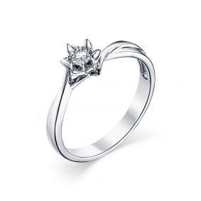 Кольцо из белого золота Мастер Бриллиант 05M1-107-045 с бриллиантом 05M1-107-045 фото