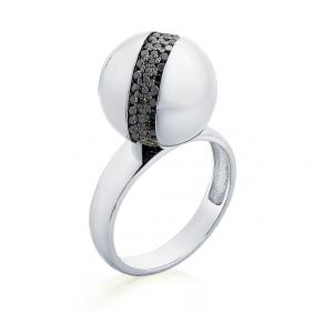 Кольцо из белого золота Мастер Бриллиант 05M1-107-047 с чёрным бриллиантом 05M1-107-047 фото