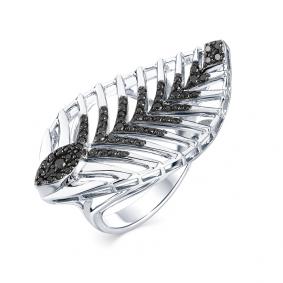 Кольцо из белого золота Мастер Бриллиант 05M1-107-059-48 с чёрным бриллиантом 05M1-107-059-48 фото