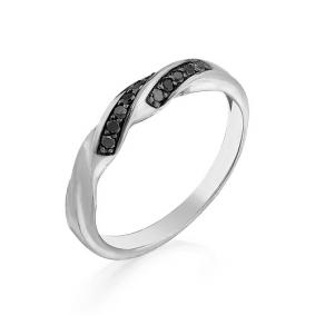 Кольцо из белого золота Мастер Бриллиант 05M1-107-085/1 с чёрным бриллиантом 05M1-107-085/1 фото