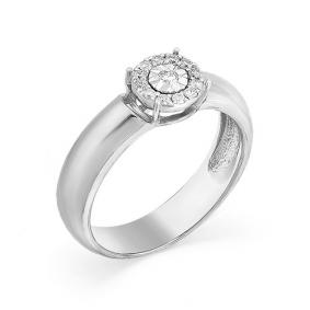 Кольцо из белого золота Мастер Бриллиант 05M1-107-087 с бриллиантом 05M1-107-087 фото