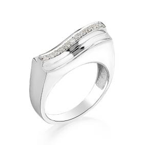 Кольцо из белого золота Мастер Бриллиант 05M1-107-089 с бриллиантом 05M1-107-089 фото