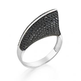 Кольцо из белого золота Мастер Бриллиант 05M1-107-134 с чёрным бриллиантом 05M1-107-134 фото