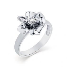 Кольцо из белого золота Мастер Бриллиант 05M1-107-136 с бриллиантом 05M1-107-136 фото