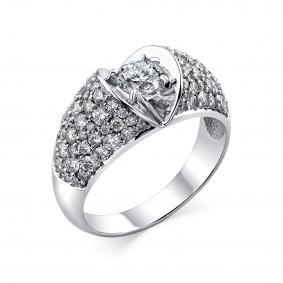 Кольцо из белого золота Мастер Бриллиант 05M1-107-246 с бриллиантом 05M1-107-246 фото