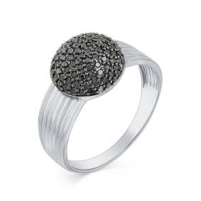 Кольцо из белого золота Мастер Бриллиант 05M1-107-292-48 с чёрным бриллиантом 05M1-107-292-48 фото