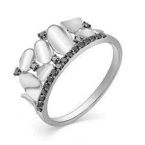 Кольцо из белого золота Мастер Бриллиант 05M1-107-296-48 с чёрным бриллиантом 05M1-107-296-48 фото