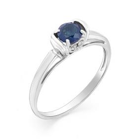 Кольцо из белого золота Мастер Бриллиант 05M1-107-313-02 с бриллиантом и сапфиром 05M1-107-313-02 фото