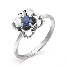 Кольцо из белого золота Мастер Бриллиант 05M1-107-336-02 с сапфиром 05M1-107-336-02 фото