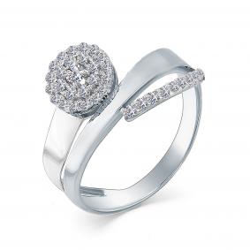 Кольцо из белого золота Мастер Бриллиант 05M1-107-337 с бриллиантом 05M1-107-337 фото