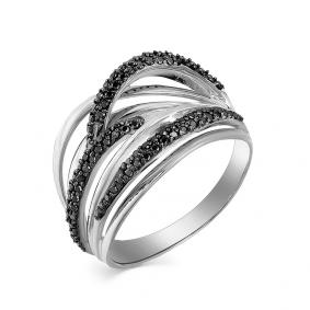 Кольцо из белого золота Мастер Бриллиант 05M1-107-347-48 с чёрным бриллиантом 05M1-107-347-48 фото