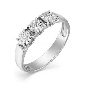 Кольцо из белого золота Мастер Бриллиант 05M1-107-425 с бриллиантом 05M1-107-425 фото