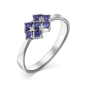 Кольцо из белого золота Мастер Бриллиант 05M1-107-481-02 с сапфиром 05M1-107-481-02 фото