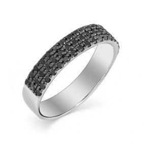 Кольцо из белого золота Мастер Бриллиант 05M1-107-530-48 с чёрным бриллиантом 05M1-107-530-48 фото