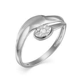 Кольцо из белого золота Мастер Бриллиант 05M1-107-547/1 с бриллиантом 05M1-107-547/1 фото