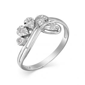 Кольцо из белого золота Мастер Бриллиант 05M1-107-554/1 с бриллиантом 05M1-107-554/1 фото